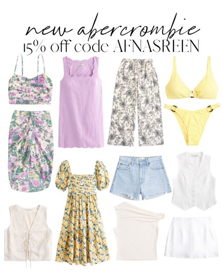 New Abercrombie 15% off code AFNASREEN 🙌🏻🙌🏻

Spring fashion, two piece swimsuit, spring dresses, spring tops 

#LTKstyletip #LTKswim #LTKSeasonal