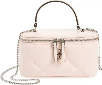 Kira Quilted Leather Vanity Case | Nordstrom