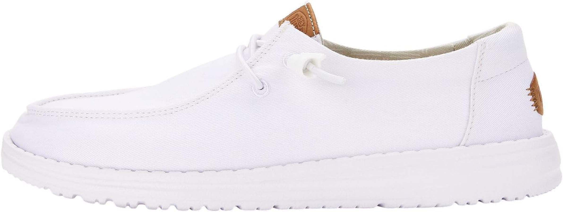 HEYDUDE Women's Wendy Canvas, Women’s Shoes, Women's Slip-on Loafers, Comfortable & Light-Weigh... | Amazon (US)