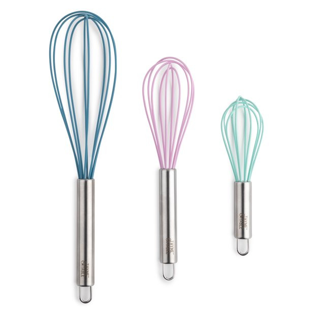 Thyme & Table Silicone and Stainless Steel Whisks, 3 Piece Set | Walmart (US)