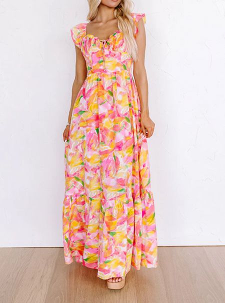 The perfect colorful dress for summertime!!

#LTKSeasonal #LTKTravel #LTKWedding