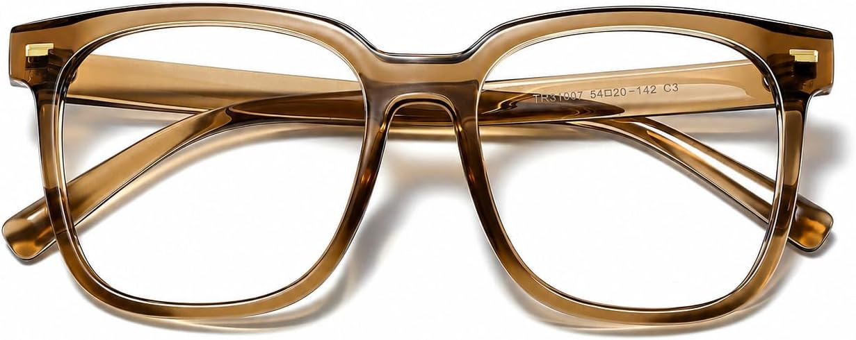 PANNER Oversized Square Blue Light Blocking Glasses for Women Men Anti Glare Reduce Eyestrain Computer Glasses | Amazon (US)
