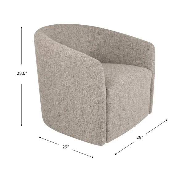 Nora Upholstered Swivel Accent Chair - Midtone Gray Fabric | Wayfair North America