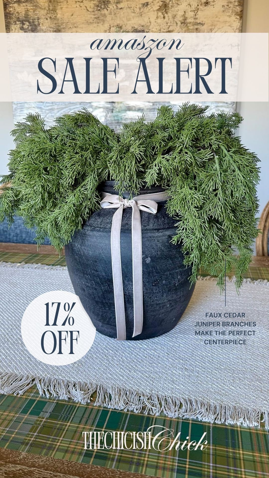 Amazon faux cedar juniper stems on sale! These are such great quality and perfect for creating a beautiful centerpiece this season  . 

#LTKSeasonal #LTKSaleAlert #LTKHome