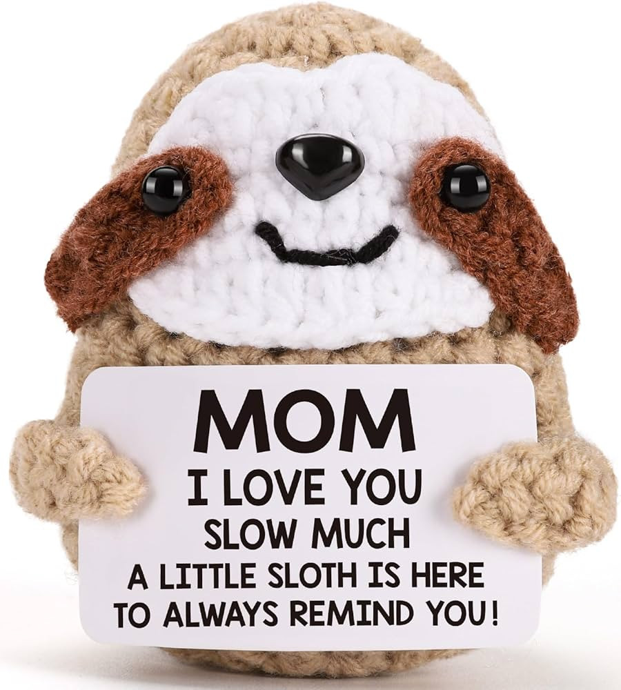MBL Gifts for Mom Mothers Day - Mom I Love You Sloth Much, Handmade Crochet Funny Cute Small Slot... | Amazon (US)