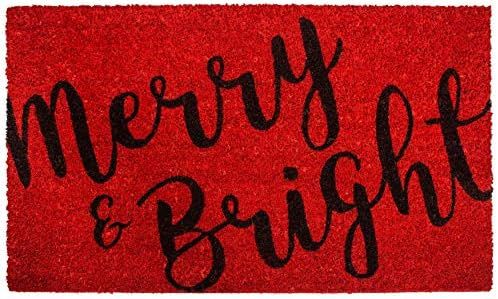 Calloway Mills 104971729 Merry & Bright Doormat, 17" x 29", Red/Black | Amazon (US)