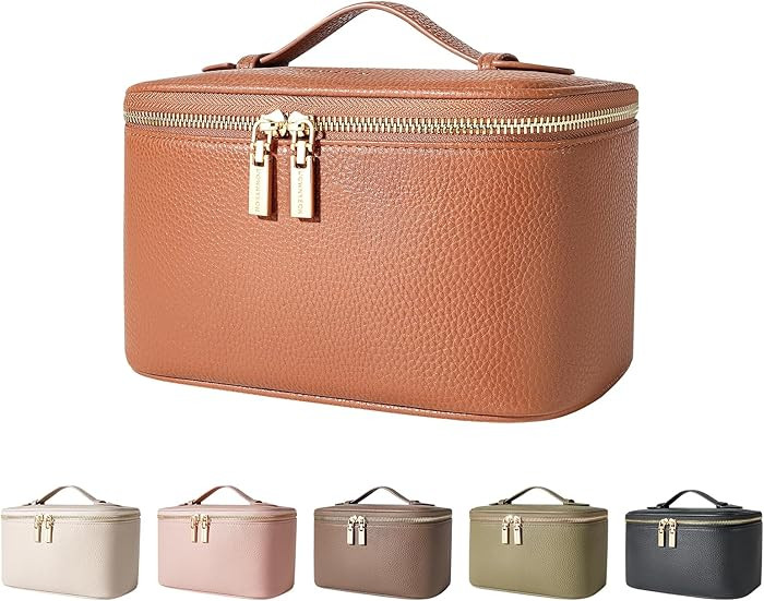 Cosmetic Bag,ROWNYEON Makeup Bag,Portable Makeup Train Case,Travel Toiletry Bag Case Organizer fo... | Amazon (US)