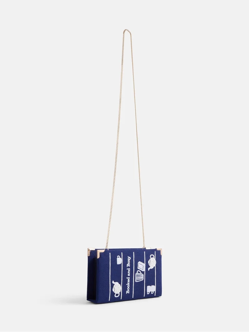 Free Assembly Women's Book Crossbody, Navy | Walmart (US)