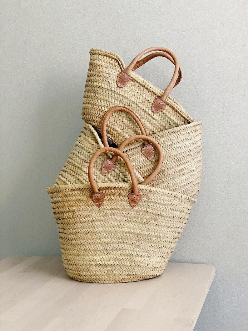 Perfect French Market Basket Many Sizes Beach, Market, Gift Straw Bag Handmade Moroccan Picnic, L... | Etsy (US)
