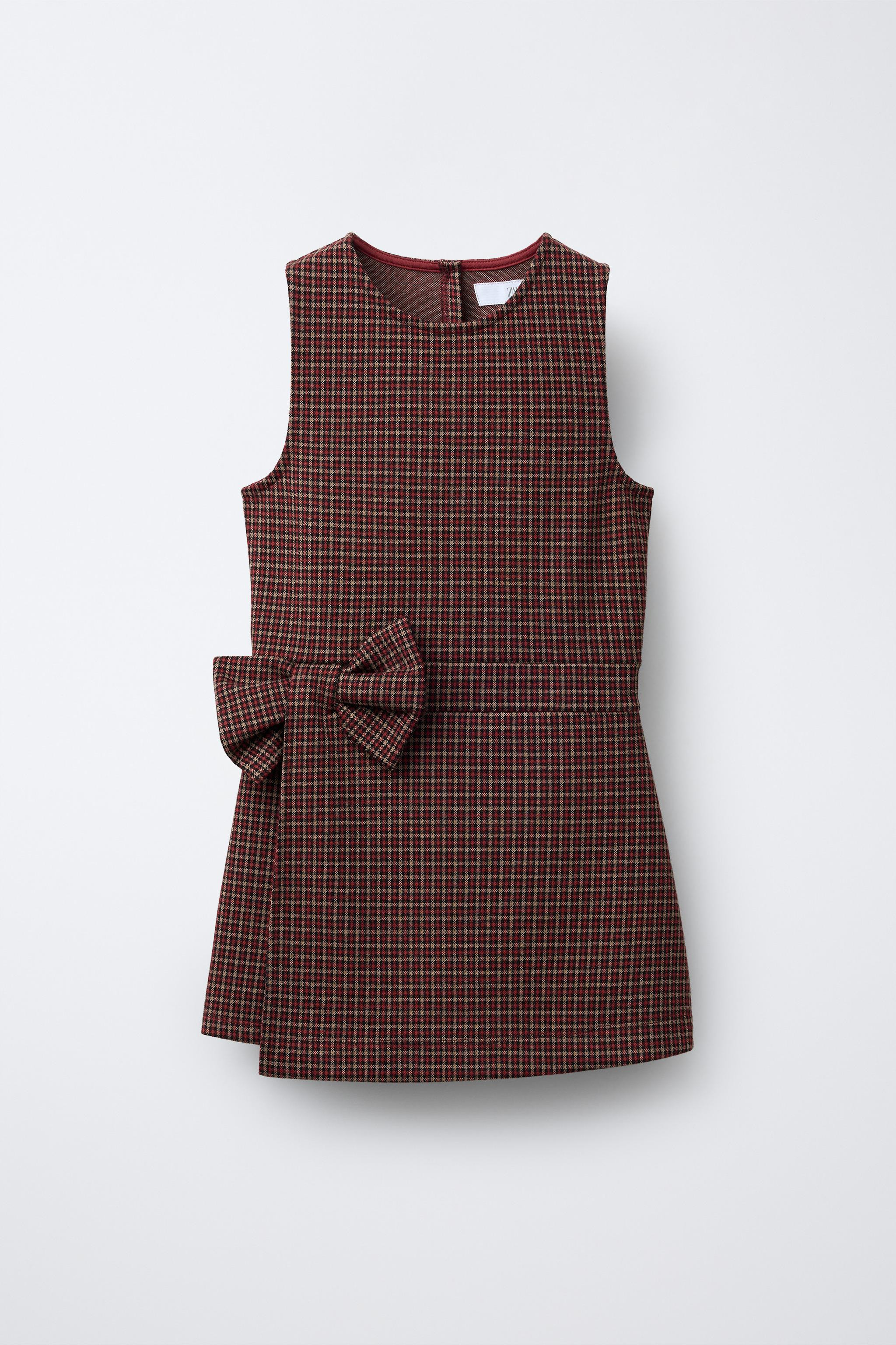 PLAID BOW SHORT JUMPSUIT | Zara Canada