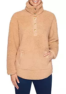 Petite Soft and Cozy Shearling Sweater | Belk