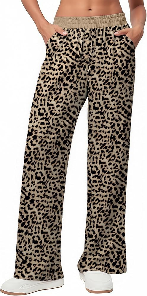 Ekouaer Womens Wide Leg Pants for Women Elastic Waist Womens Casual Palazzo Pants Soft Comfy Paja... | Amazon (US)