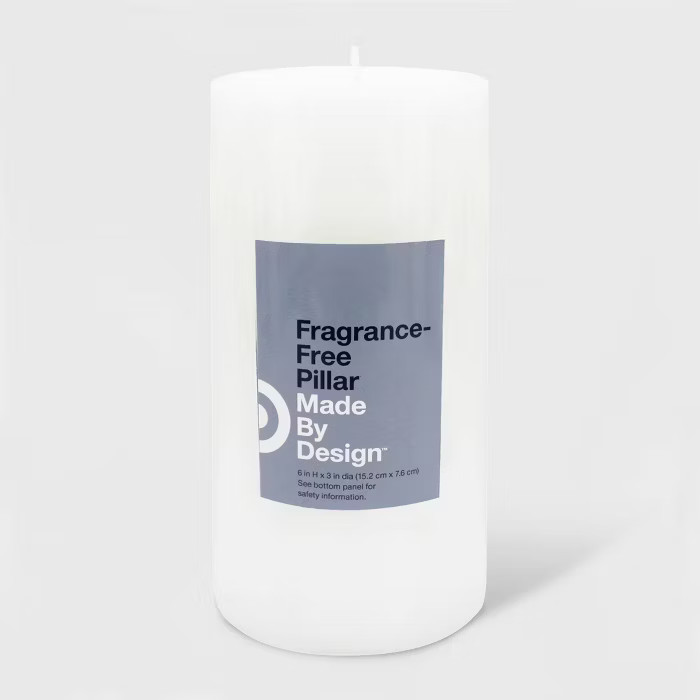Unscented Pillar Candle White - Made By Design™ | Target