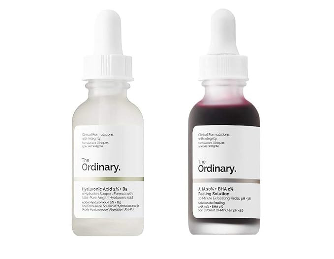 The Ordinary Peeling Solution And Hyaluronic Face Serum! AHA 30% + BHA 2%, Hyaluronic Acid 2% + B... | Amazon (US)