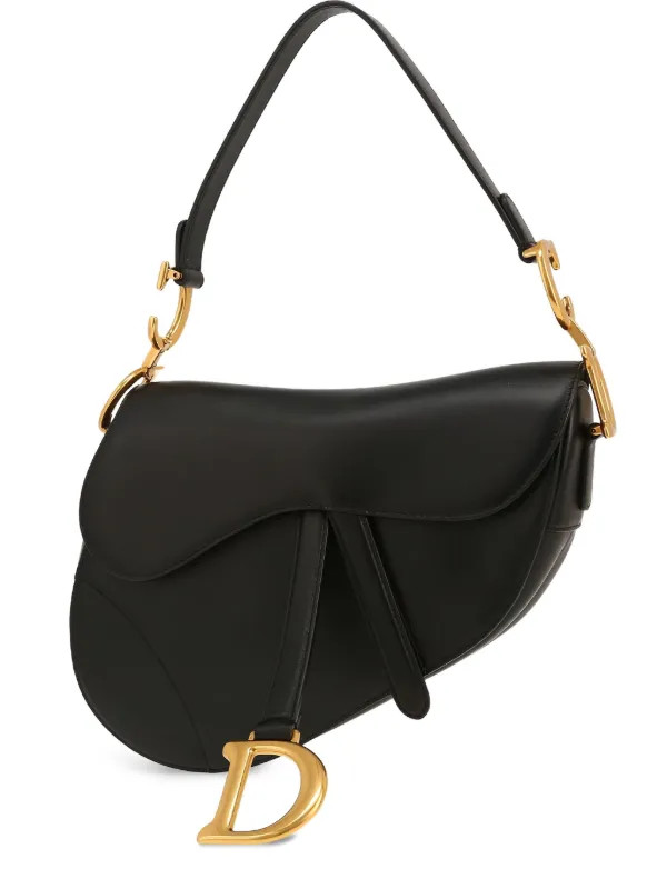 Christian Dior Pre-Owned Saddle Leather Handbag | Black | FARFETCH CA | Farfetch Global