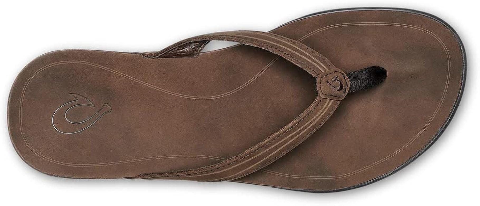 OluKai 'Aukai Women's Beach Sandals, Soft Leather Flip-Flop Slides with Non Marking Outsoles, Lightw | Amazon (US)