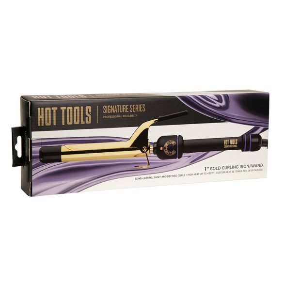 Hot Tools Signature Series Gold Curling Iron/Wand - 1" | Target