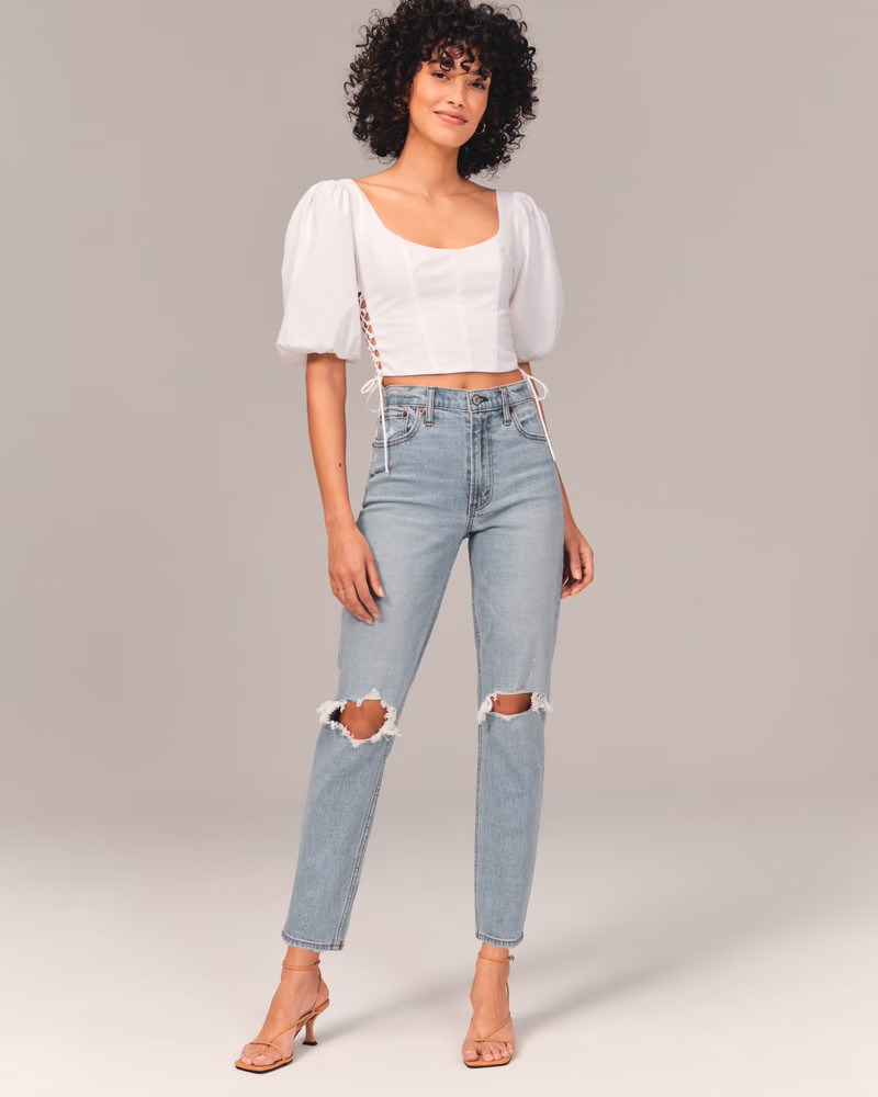 High Rise Mom Jean | Abercrombie & Fitch (US)