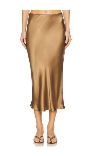 Bar Silk Skirt in Sepia | Revolve Clothing (Global)