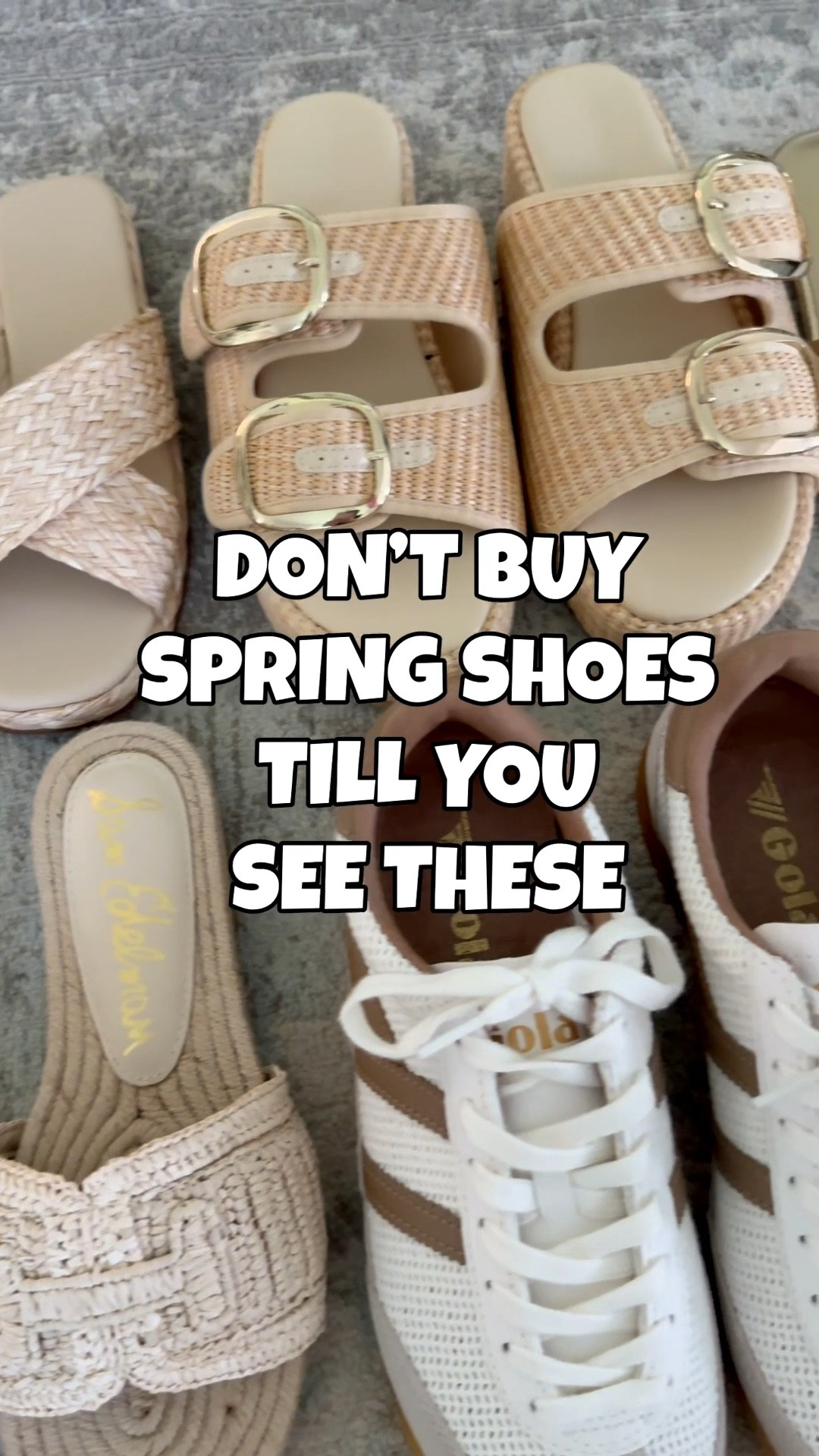 Spring shoes and sandals you won’t regret buying. All price points and all comfy. 

Sandals tts. Adidas size down. Jellies size down. Gola tts. 

#LTKOver40 #LTKSaleAlert