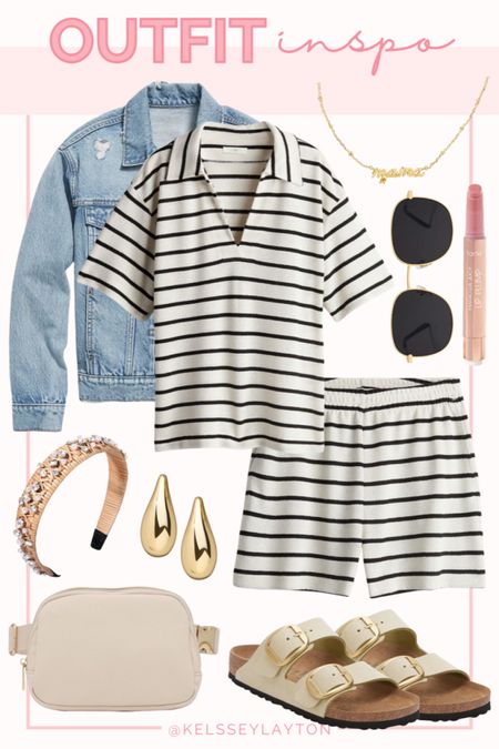 Outfit idea, black and white stripes, H&M, belt bag, Birkenstock’s 

#LTKfindsunder50 #LTKstyletip #LTKsalealert