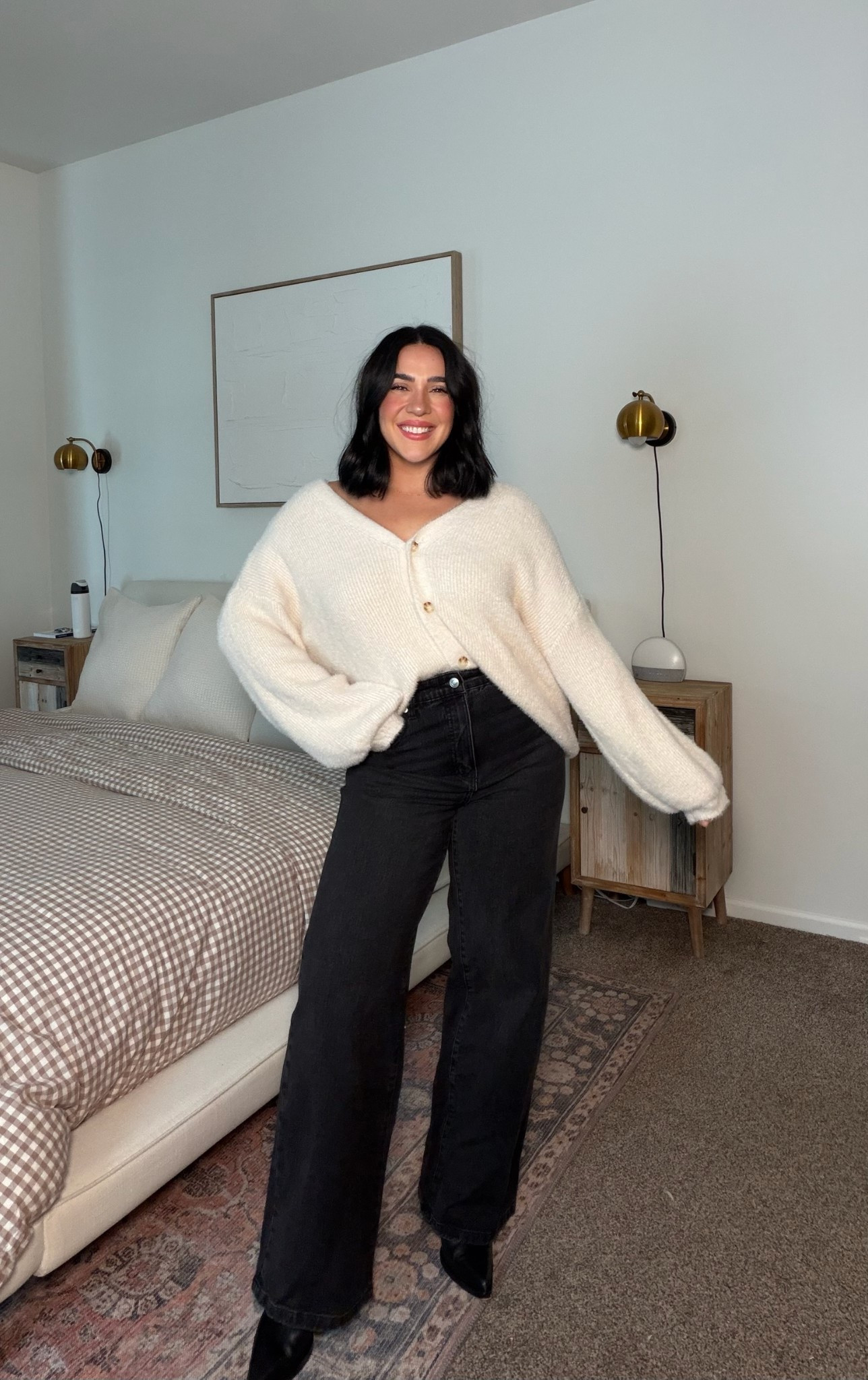 This Walmart grandpa cardigan is so cute, it's soft & comfy for everyday wear or can easily be dressed up. Love that the buttons are fully functional too. Perfect for holiday outfit or casual jeans & sweater! 

I did a L

#LTKMidsize #LTKFindsUnder50 #LTKHoliday