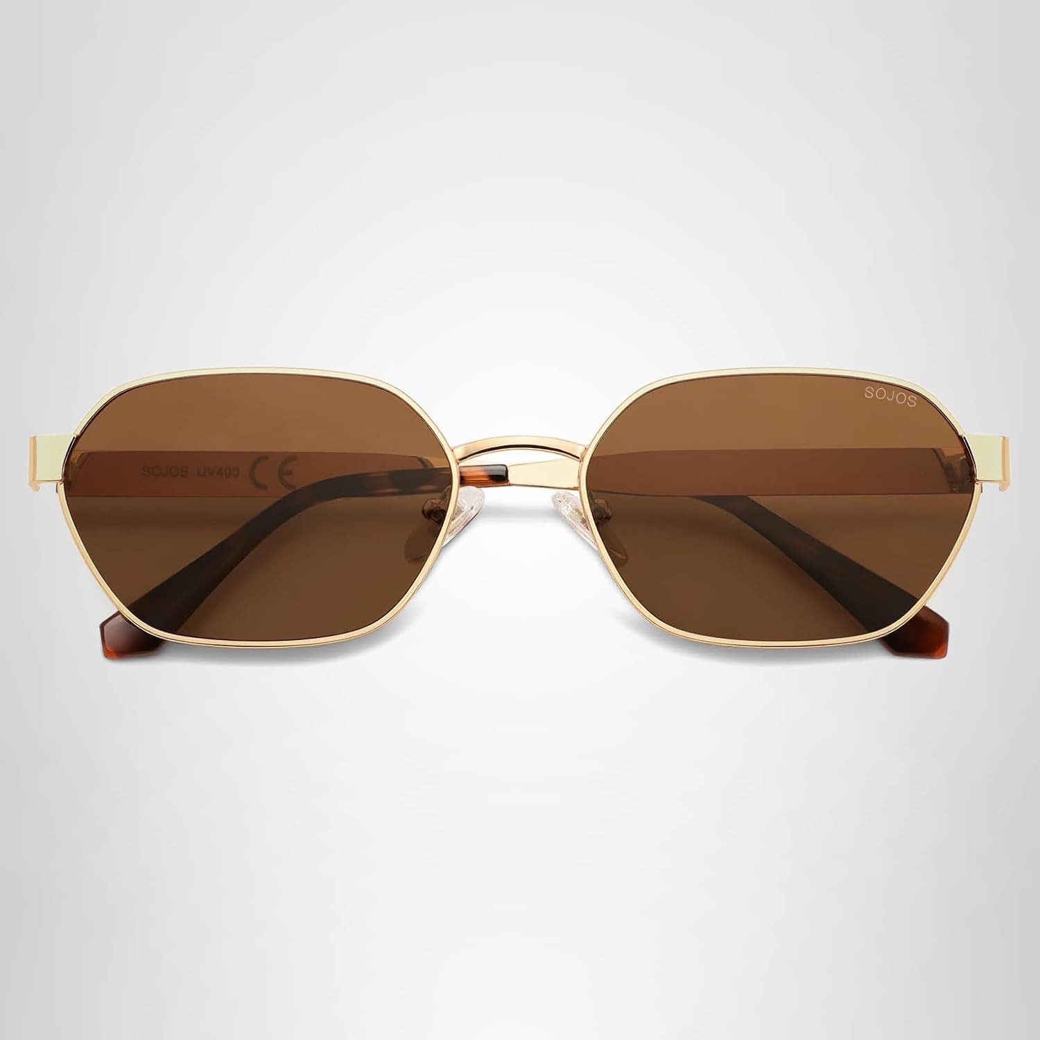 SOJOS Trendy Polarized Hexagon Sunglasses for Women Men, UV400 Retro Rectangle Shades SJ1238 | Amazon (US)