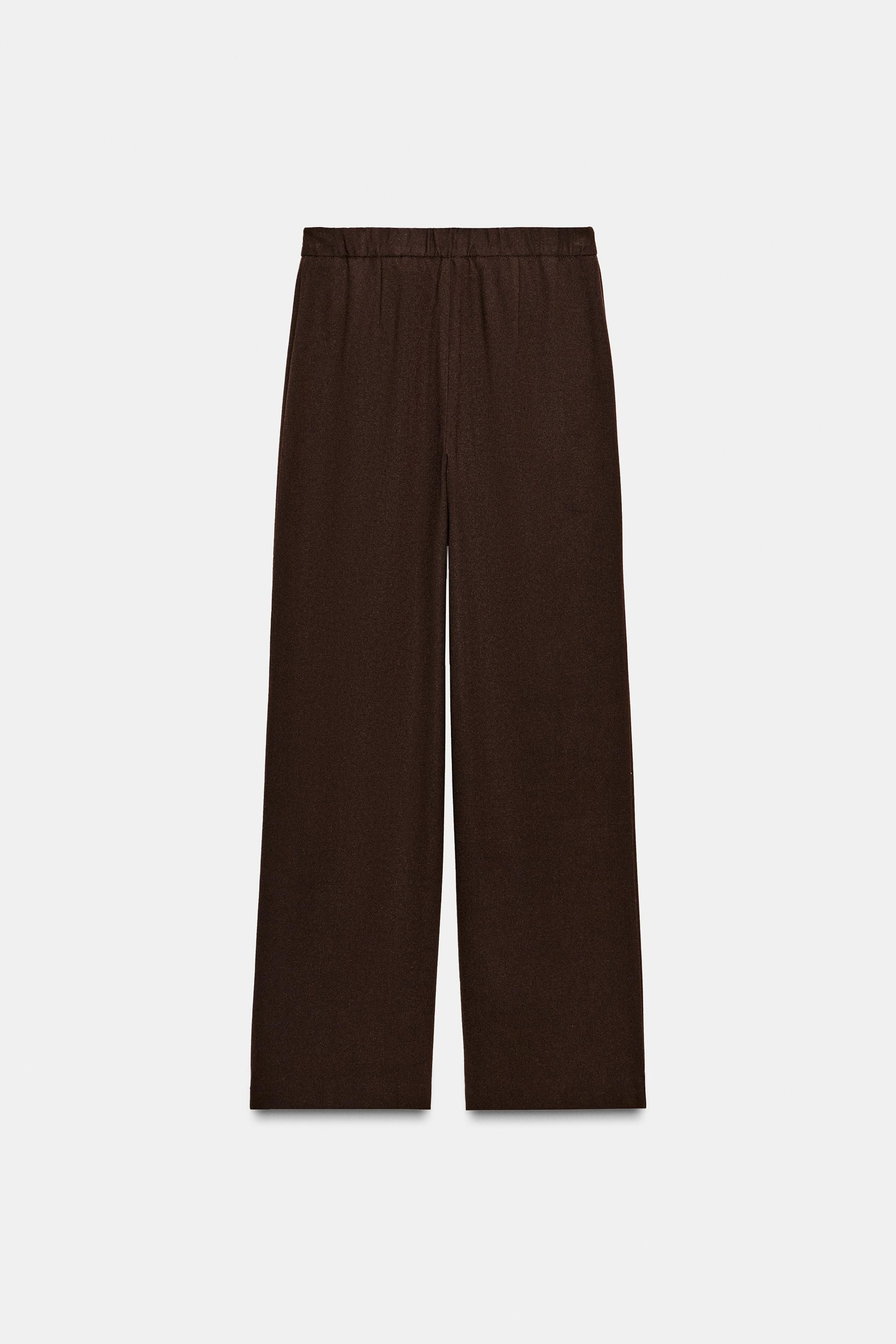 MID-WAIST STRAIGHT-LEG TROUSERS | Zara UK