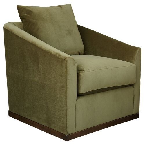 Ryder Swivel Velvet Chair | One Kings Lane