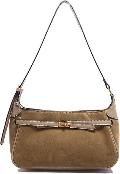 Eslcorri Women Small Shoulder Bag Faux Suede Ladies Hobo Purse Fall Elegant Everyday Handbag Cute... | Amazon (US)