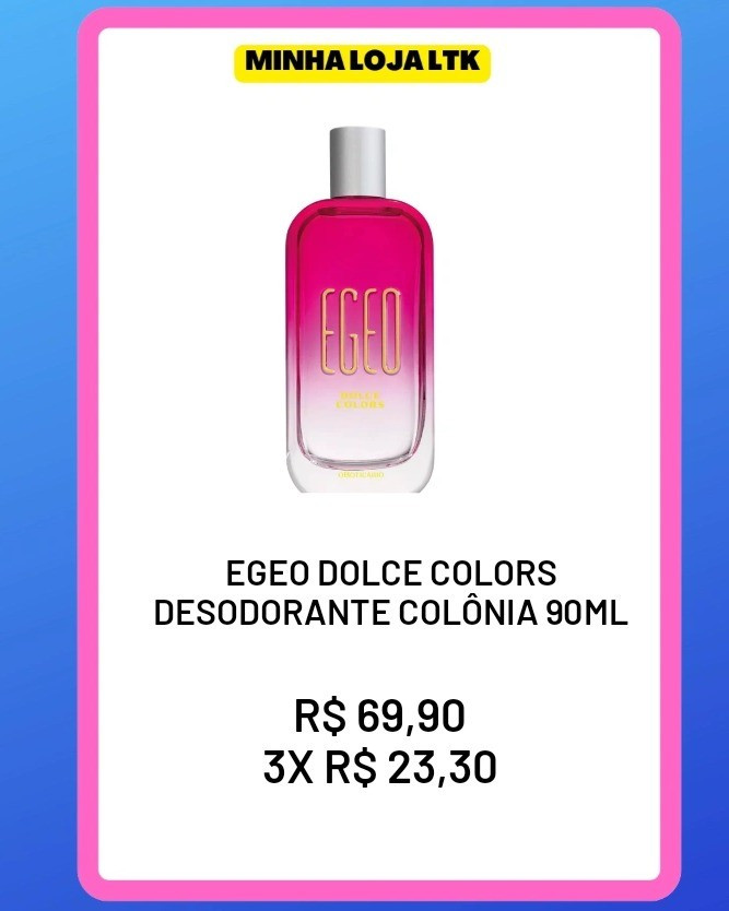 Egeo Dolce Colors ColôniaoBoticário

#LTKbrasil #LTKfamily #LTKFestival
