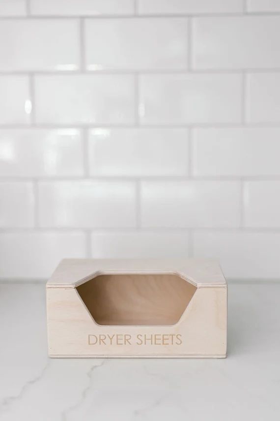 Laundry Sheet Organizer  Wooden Dispenser for Dryer Sheets - Etsy | Etsy (US)