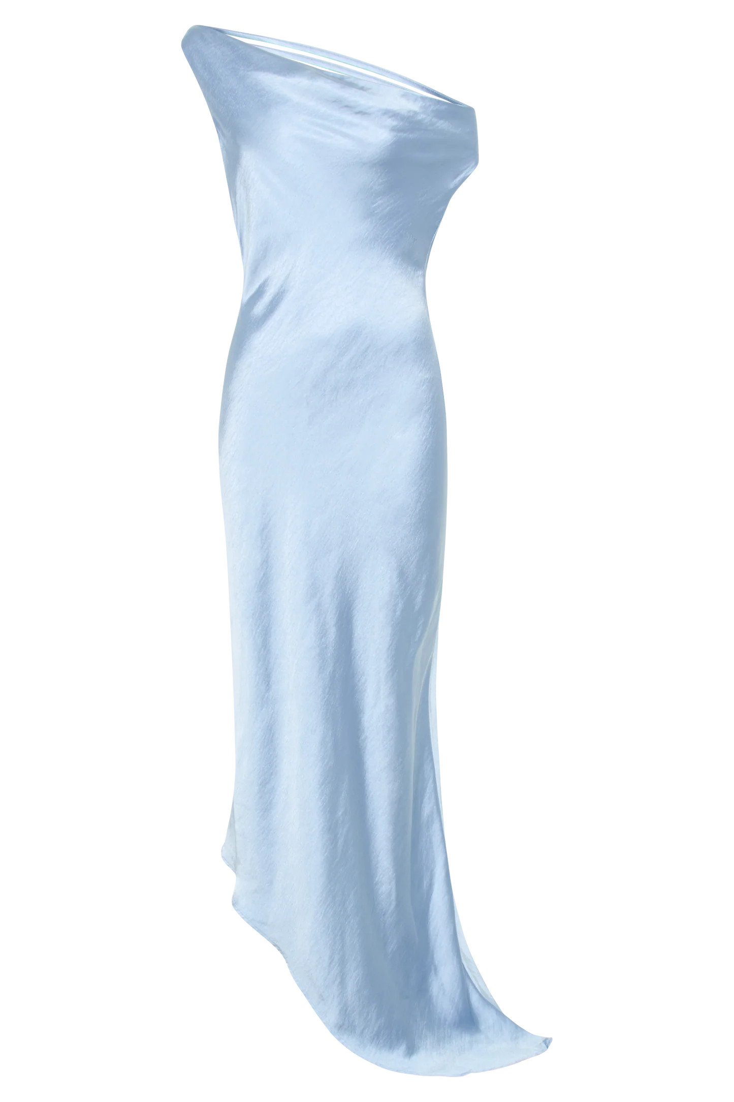 Yvette Slip Maxi Dress With Asymmetrical Hem - Cornflower Blue | Meshki (APAC)