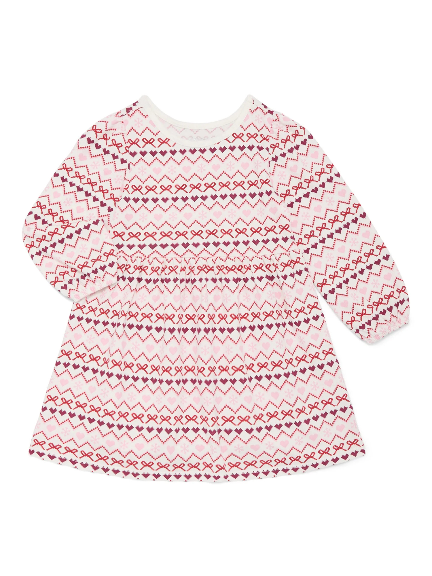 Garanimals Toddler Girl Long Sleeve Elastic Cuff Knit Dress, Sizes 12M-5T | Walmart (US)