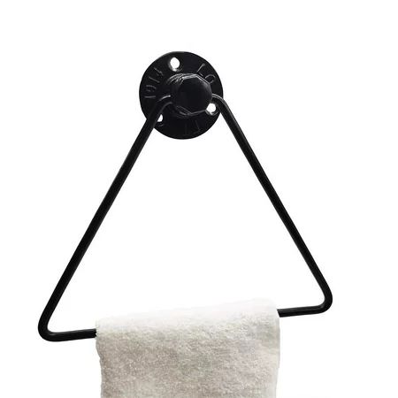 Bestller Black Triangle Bath Towel Holder Iron Towel Ring Modern Hanging Towel Hanger for Hotel Home | Walmart (US)