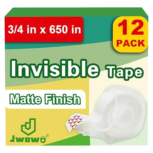 Invisible Tape with Dispenser, Home Office Supplies and Back to School Supplies for College and C... | Amazon (US)