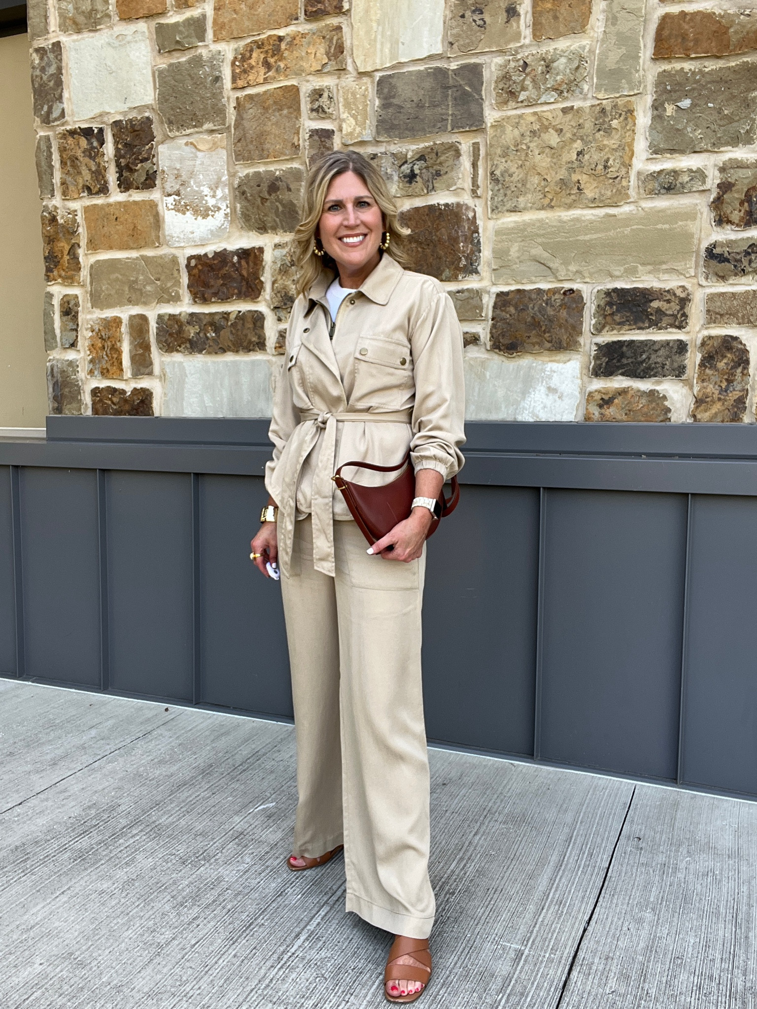 Utility jacket and pants are drapey and breathable!  Easy to mix and match with others separately. Sold separately. Great price point. Jacket is roomy and fits tts. Pants are flowy and fit tts. Elastic waste and with snap and zipper. 

#LTKStyleTip #LTKWorkwear #LTKFindsUnder100