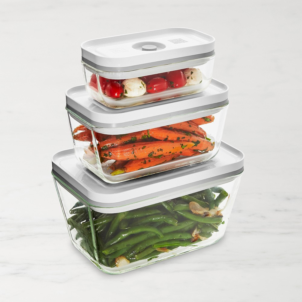 Zwilling Fresh &amp; Save 3-Piece Glass Food Storage Container, Meal Prep Containers | Williams-Sonoma