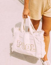 Pool Weekender Canvas Tote | KenzKustomz