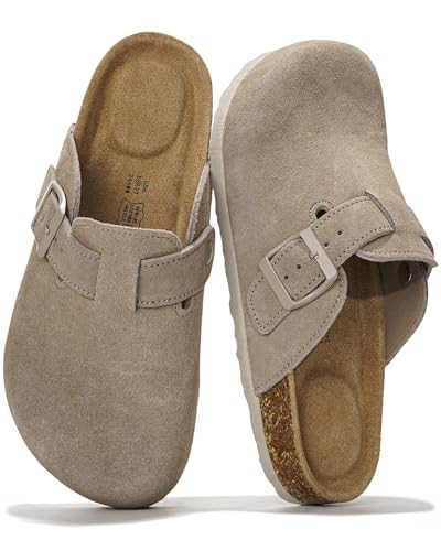 Project Cloud 100% Genuine Leather Slip-ons Footbed Clogs for Women Sandals | Amazon (US)