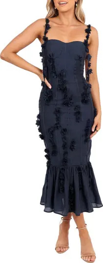 Posedly Rosette Mermaid Midi Dress | Nordstrom