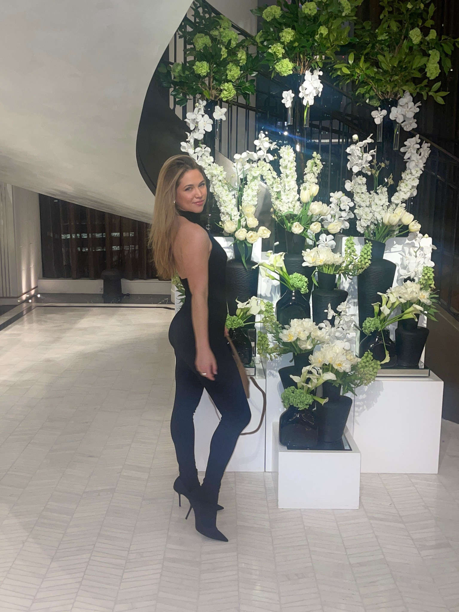 jumpsuit in size small. 
Covers the feet like a sock, so cute with heels. 
Sits on the body, so flattering. 
I would size down if you want it to really suck you in, but not necessary, and surprisingly I really liked that it fit great without having to stretch the fabric at all. 





#LTKSeasonal #LTKparties