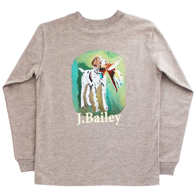 J. Bailey Long Sleeve Logo Tee- Dog on Bark | The Bailey Boys