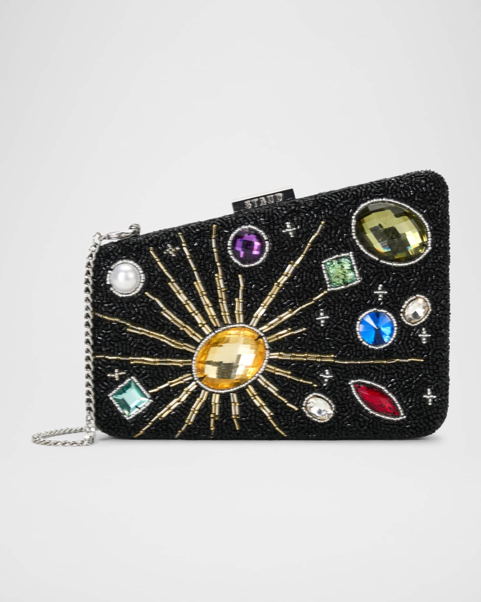 STAUD Carmella Embellished Clutch Bag | Neiman Marcus
