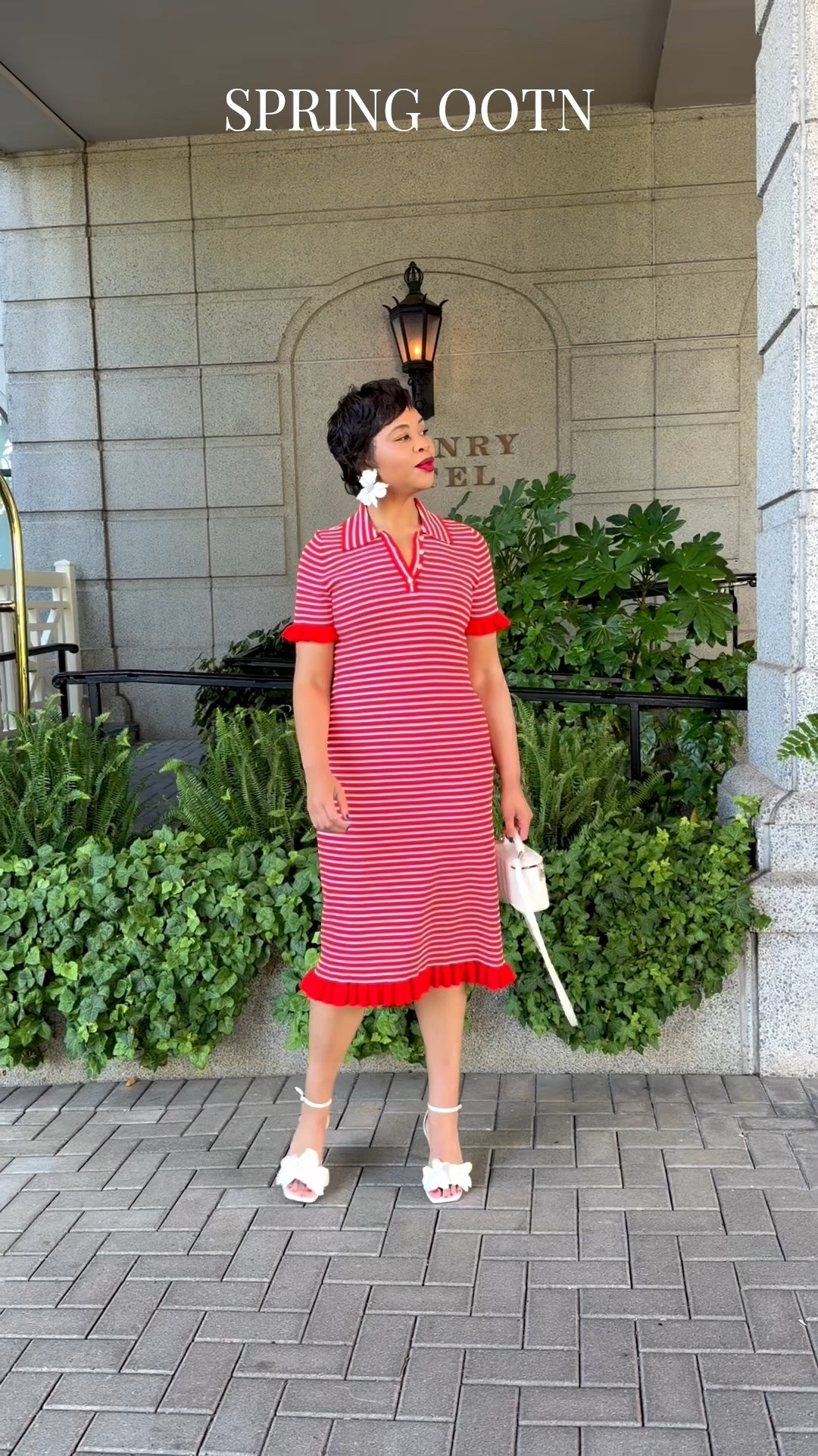 @Macys On 34th Dress ❤️ (size: L) I’m definitely wearing stripes this spring!! 

Size reference: 5’9 and size 10/12

#LTKMidsize #LTKSeasonal #LTKootd