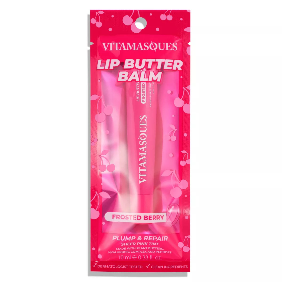 Vitamasques Stocking Stuffer Frosted Berry Lip Butter Balm - Plump & Repair | Target