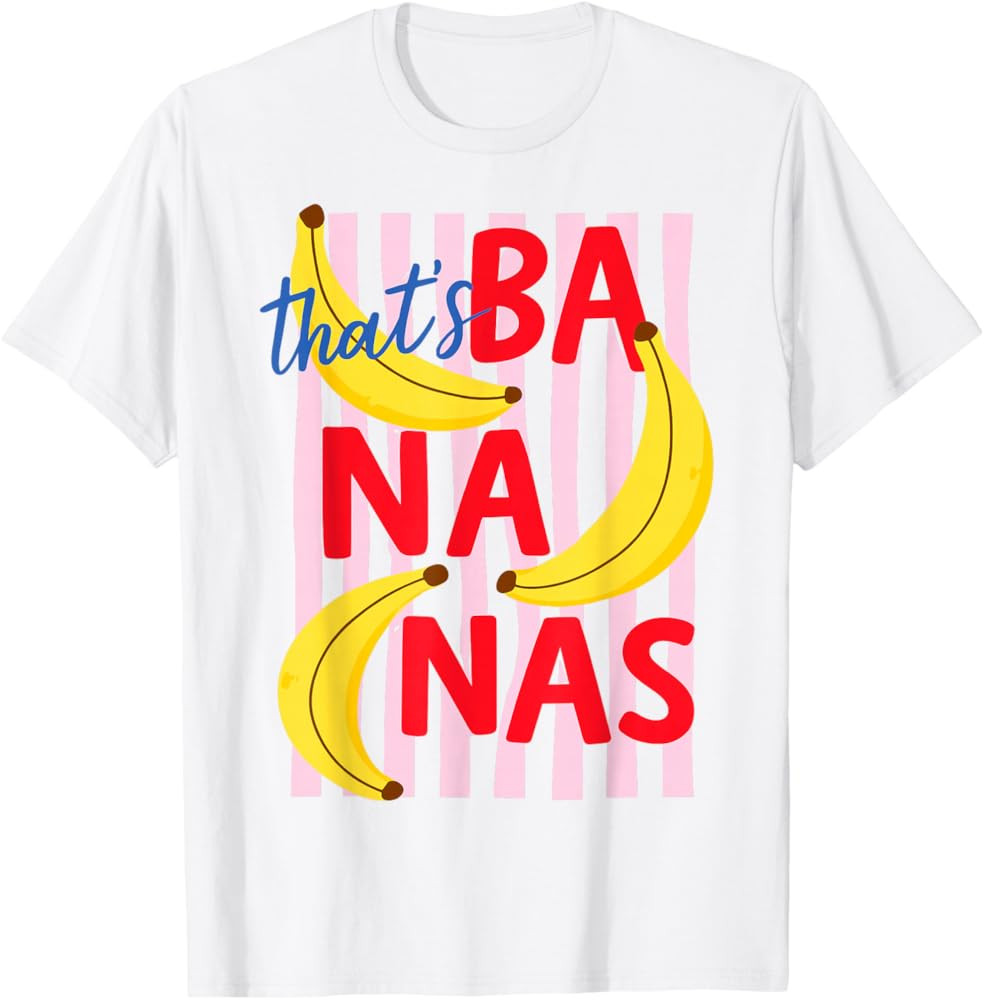 That's Bananas Funny Banana Humor Retro Fruit Pun T-Shirt | Amazon (US)