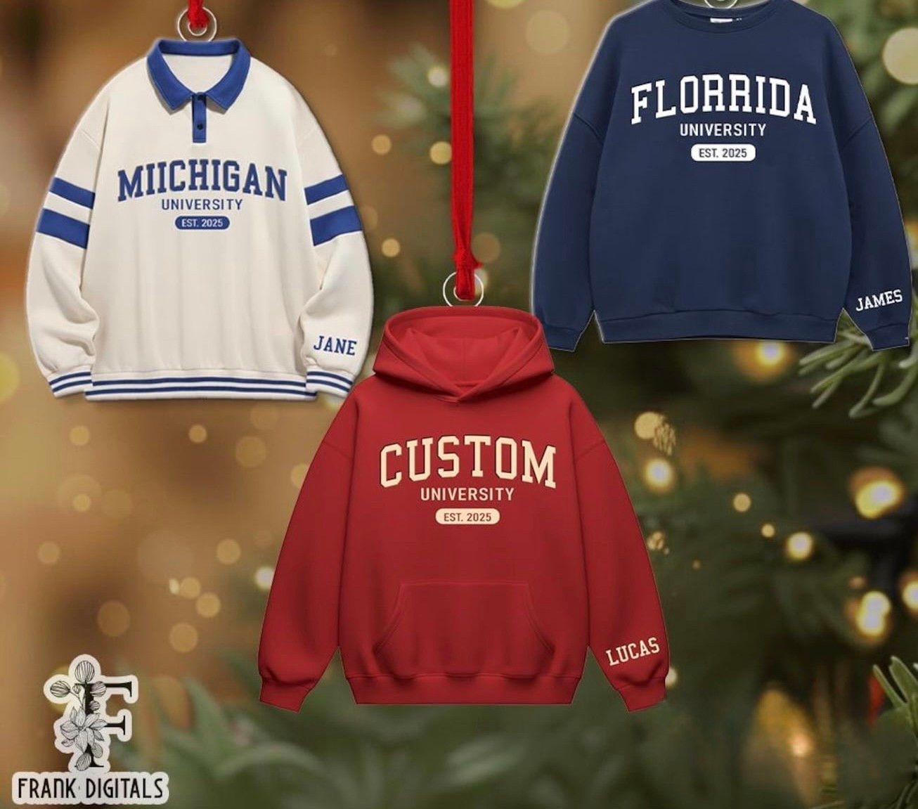 I ordered this custom college ornament for my oldest son! He just found out he was accepted to his #1 college, the College of Charleston!!! 🏫👨‍🏫

These would make great gifts and stocking stuffers 🎁

#LTKFindsUnder50 #LTKHoliday #LTKGiftGuide