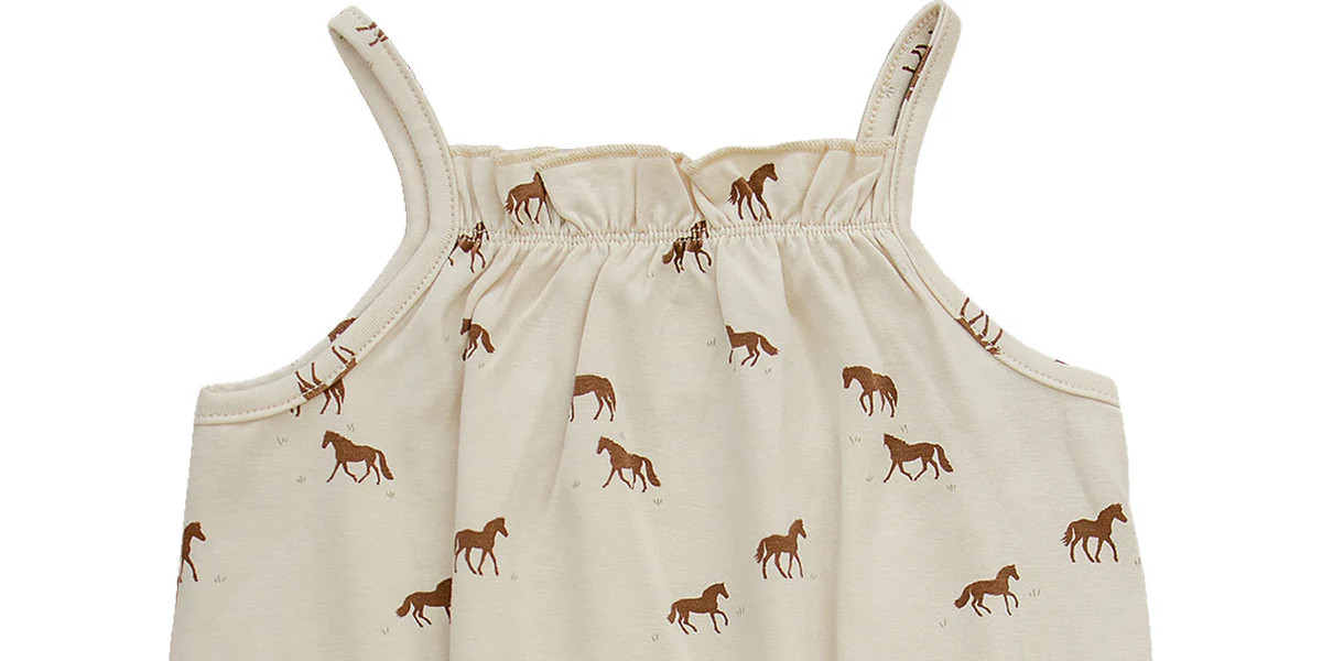Horse Tank Bubble Romper | Mebie Baby