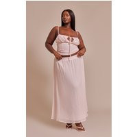 Plus Pink Chiffon Maxi Floaty Skirt | PrettyLittleThing US